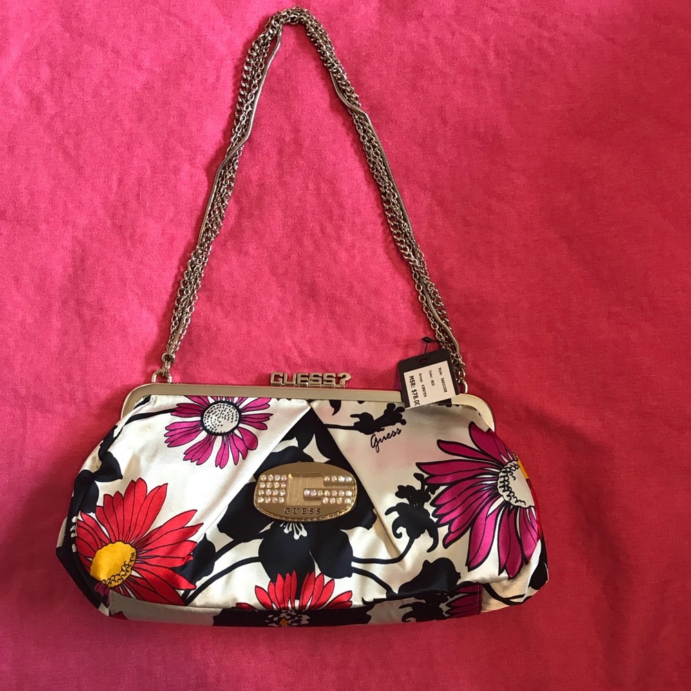 - NWT Guess satin clutch- Y2K